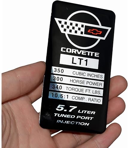 Amazon.com: 1Pc C4 Corvette 1992 LT1 Soup Engine ID Spec Metal